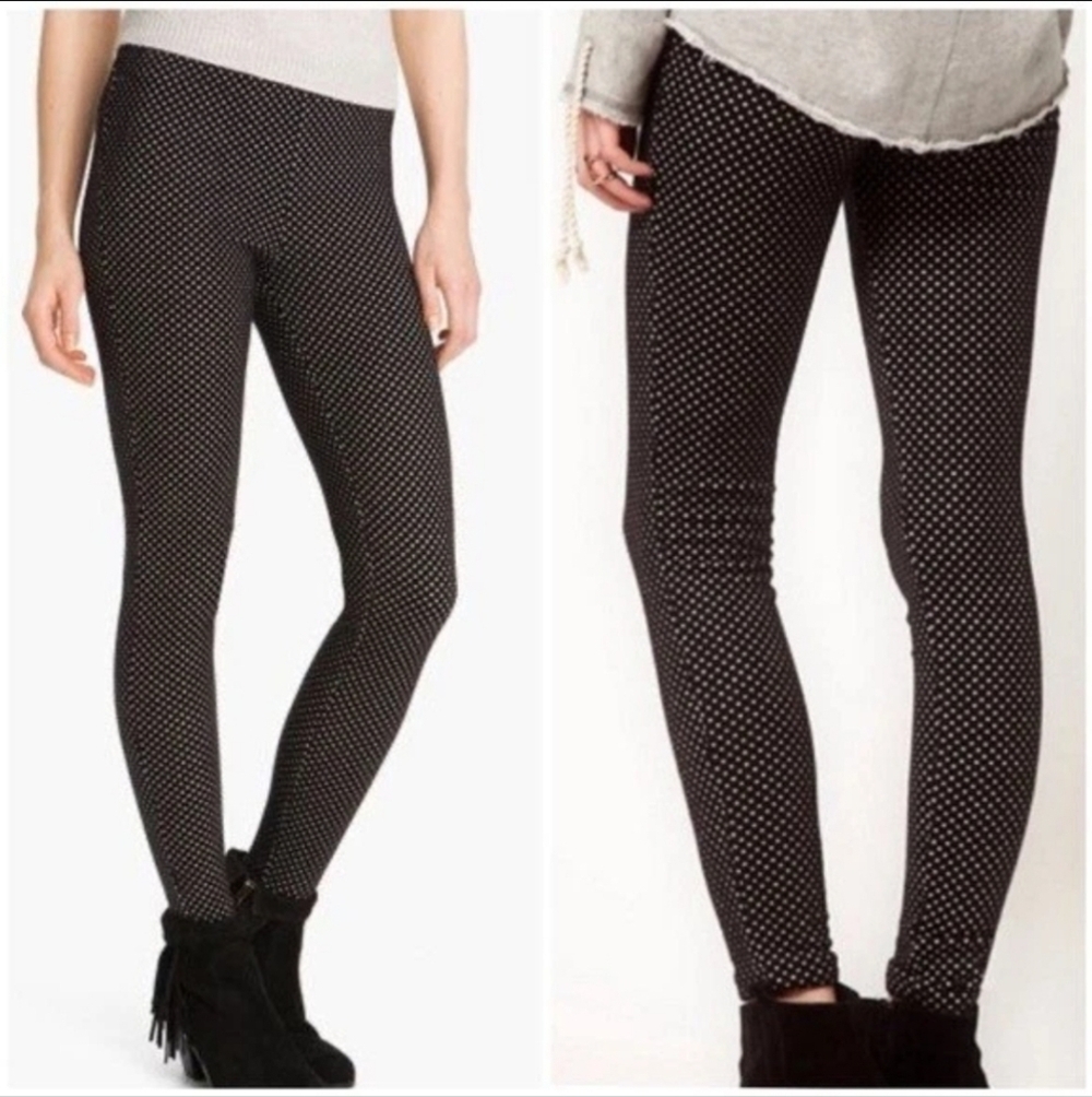 Free People Polka Dot Women's Brown Leggings